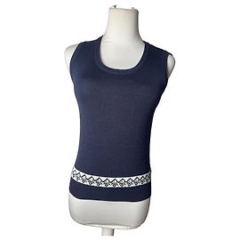 Chaleco / Top Vintage Dior Oblique Monogram Marino M Azul marino
