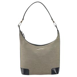 Sac hobo en toile Gucci avec fermeture éclair Beige
