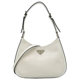 Sac à main en cuir brossé Prada Cleo Blanc