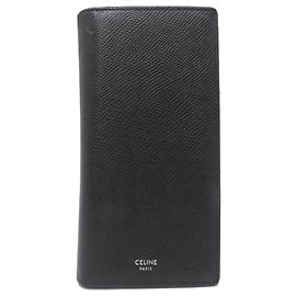 Céline Celine Men's Long Bi-Fold Wallet Black