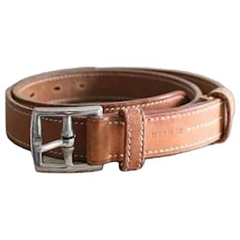 Cinturón de cuero marrón Hermès talla 36 Camello