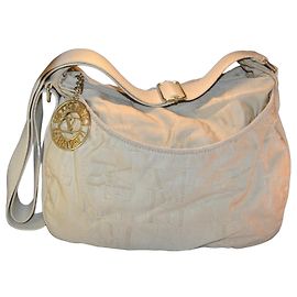 Valentino Garavani Logo Canvas Handtasche Beige Beige
