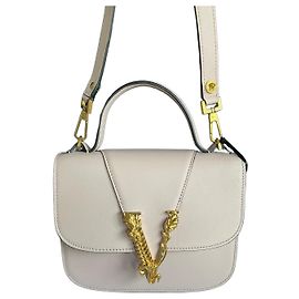 Bolsa de mão Versace Virtus Barocco V Small em couro de bezerro Rosa