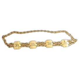 Céline gold metal belt size 38 Avenue Montaigne Golden