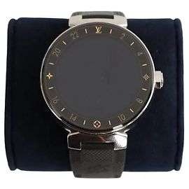 Louis Vuitton Relógio Tambour Preto Preto