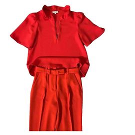 Claudie Pierlot Blazer blouse and pants Red