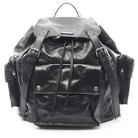 Sac à dos en cuir noir Yves Saint Laurent Noir