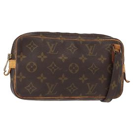 Bolsa Pochette Marly Bandoulière Louis Vuitton em Canvas Monogram Marrom
