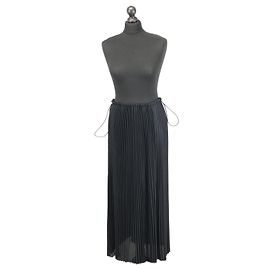 Jupe midi plissée noire Balenciaga Noir