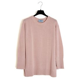 Prada Oversized Pullover FR36 IT40 Oversized Baby Pink Woll-Kaschmir Pullover UK8 US6 Pink