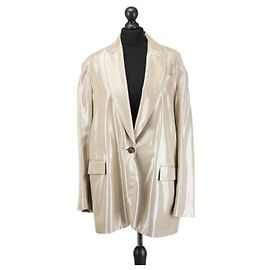 Brunello Cucinelli Blazer Gold Viskose 42 Golden