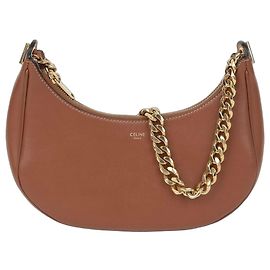 Céline Ava Medium Chain Shoulder Bag Brown