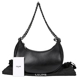Céline Ava Medium Chain Shoulder Bag Black