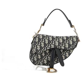Dior-Oblique Mini Saddle Shoulder Bag-Blue