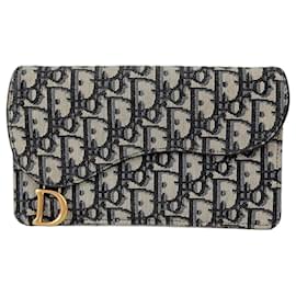 Dior-Saddle Zip Multi Wallet-Blue