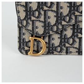 Dior-Saddle Zip Multi Wallet-Blue