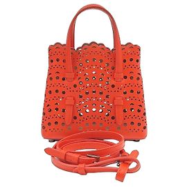 Alaïa Bolsa Mina 16 cortada a laser Alaia Preto
