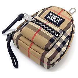 Burberry Backpack Pouch Key Ring And Bag Charm Black