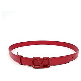 Valentino Garavani Valentino V-logo Belt Red