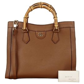 Gucci Borsa a spalla media Diana in bambù Marrone