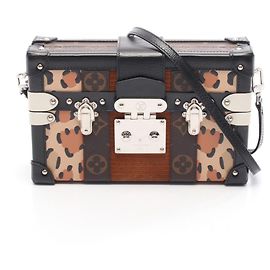 Bolsa de Ombro Petite Malle Louis Vuitton Marrom Preto Multicor Monograma