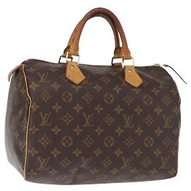 Borsa Speedy Louis Vuitton in tela Monogram 30 Marrone