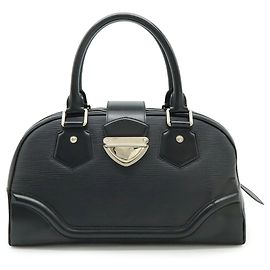 Sac à main Louis Vuitton Epi Bowling Montaigne GM Noir