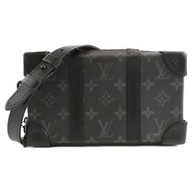 Louis Vuitton Monogram Eclipse Soft Trunk Wallet Shoulder Bag Black