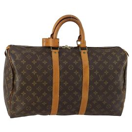 LOUIS VUITTON Bolsa Boston Monogram Keepall 45 M41428 LV Auth 158352 Monograma
