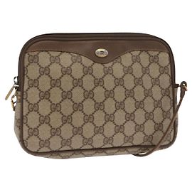 Gucci Borsa a Spalla GG Supreme PVC Beige Oro 97 02 068 Auth 160230 Beige D'oro
