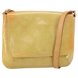 LOUIS VUITTON Sac Thompson Street Monogram Vernis Beige M91301 LV Auth 160426 Beige