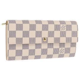 LOUIS VUITTON Cartera Larga Sarah Damier Azur N61735 LV Auth 159435 Otro