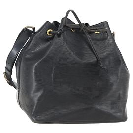 LOUIS VUITTON Borsa a Spalla Petit Noé Epi Nera M44102 LV Auth 152009 Nero