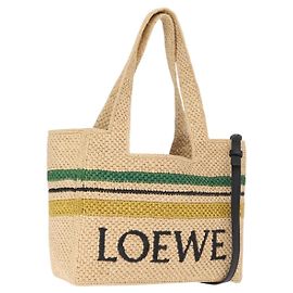 Sac à main LOEWE Raffia 2way Beige Or Auth BA9225V Beige Doré