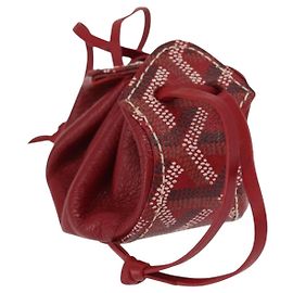 GOYARD Pouch PVC Canvas Red Auth BA9393V Red