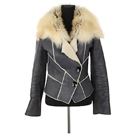 Jitrois Gray leather shearling Grey