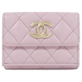 Billetera plegable rosa Chanel AP4084 Rosa