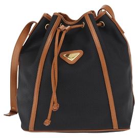 Saint Laurent Vintage Shoulder Bag Canvas Black