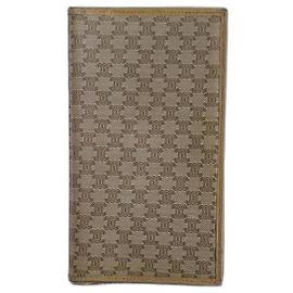 Céline triumph coated canvas wallet Beige