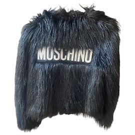 Moschino x H&M Black Acrylic Coat Black