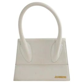 Jacquemus Bolso de Mano Chiquito de Cuero Blanco Blanco