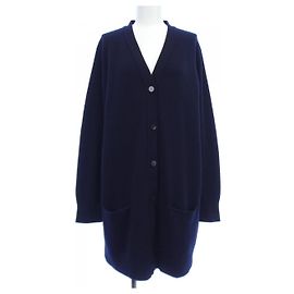 Cardigã longo de cashmere Hermès Azul Azul marinho