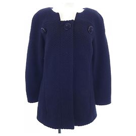 Abrigo Chanel Azul Azul marino