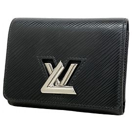 Cartera Compacta Tri-fold Twist Epi Louis Vuitton Negro