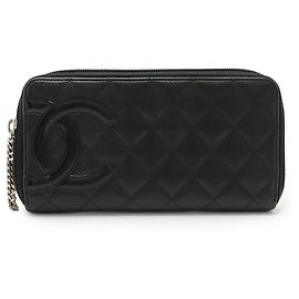 CHANEL Portafoglio Lungo Cambon Nero Rosa