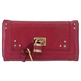 Chloé Chloe Paddington Wallet Leather Pink