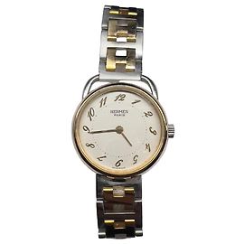 Hermès Reloj de Cuarzo de Acero Inoxidable Hermes Arceau Plata Dorado