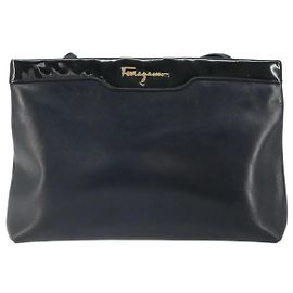 Borsa a spalla vintage Salvatore Ferragamo in pelle Nero