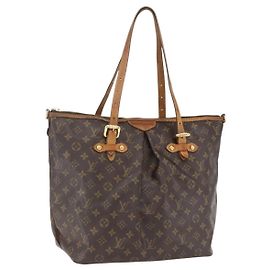 Louis Vuitton Palermo Handbag Monogram Canvas GM Brown