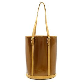 Borsa a Spalla Bucket GM Vernis Louis Vuitton Marrone